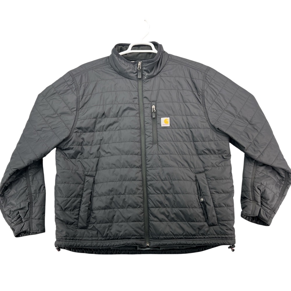 Carhartt Men Relaxed Fit Insulated Jacket Black OJ2208-M XL Rain Defender Coat